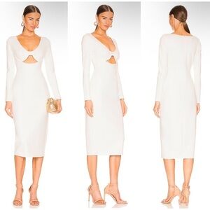 NBD Gracen Midi Dress in White Size S
